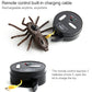 Brown simulated spider toy with infrared remote and built-in charging cable