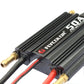 Flycolor 50A electronic speed controller close-up with FLYCOLOR logo and ribbed fins
