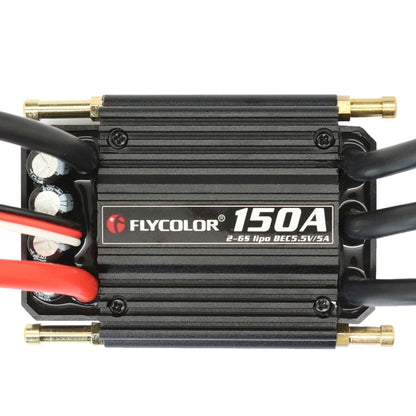 Flycolor 150A 2-6S waterproof electronic speed controller with cooling fins and connectors