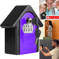Purple hut-shaped key lock storage box with keypad and 1 key