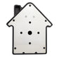 White and black house-shaped combination key lock box with numbered keypad