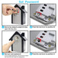 House-shaped key lock box with numbered keypad and internal reset lever area