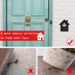 Wall-mounted black house-shaped key lock box with numbered keypad