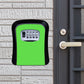 Green password lock metal storage box with keypad on front panel
