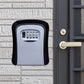 Grey password lock metal storage box with keypad on front panel