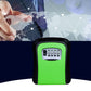 Green password lock storage box with 4-number keypad, front view.