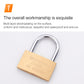 Copper-colored long-beam padlock with arched steel shackle