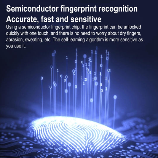 Semiconductor fingerprint recognition graphic for smart cabinet lock