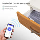 Invisible drawer lock installed with mobile app unlock and remote access via phone