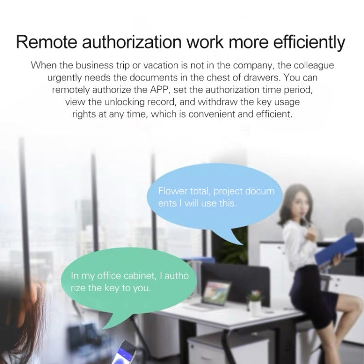 Smart drawer lock supports remote authorization from mobile app on a phone