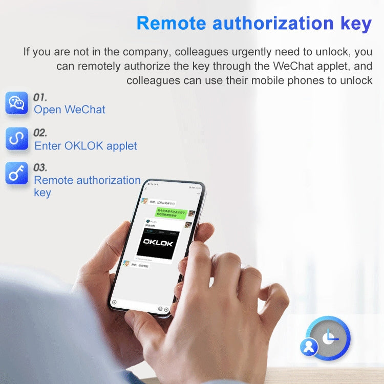 Smart lock remote authorization key shown on a smartphone app screen