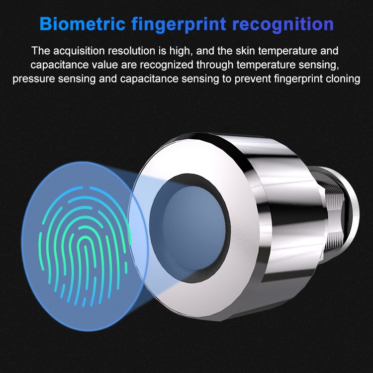 Biometric fingerprint lock cylinder with fingerprint scan ring and sensor window