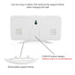 LED mirror clock back with speaker grilles and removable support stand
