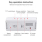 LED mirror alarm clock back panel with battery compartment and DC power jack