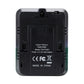 Back view of indoor temperature and humidity meter with battery compartment and mounting points