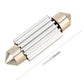31mm LED festoon dome light with clear white LED bars and metal end caps