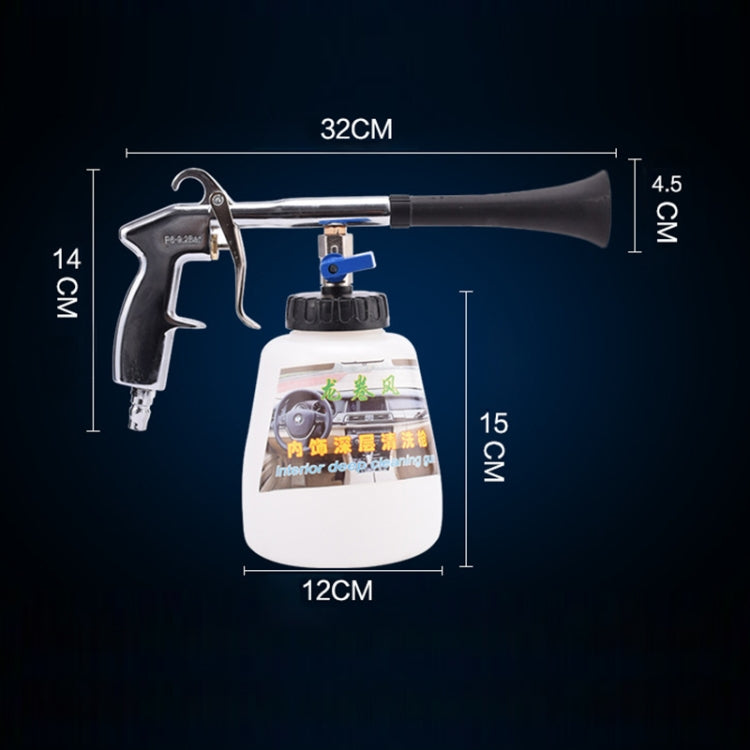 High pressure spray gun and cleaning bottle kit with long nozzle