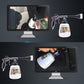 High pressure spray gun with trigger and white cleaning bottle for car interior