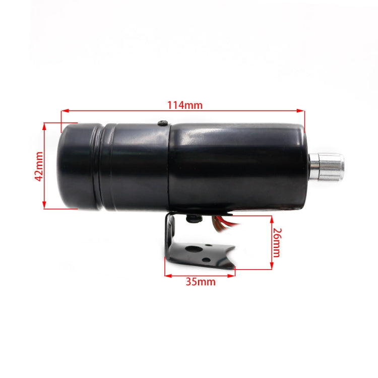 Black LED tachometer shift light with mounting bracket and chrome connector, size shown