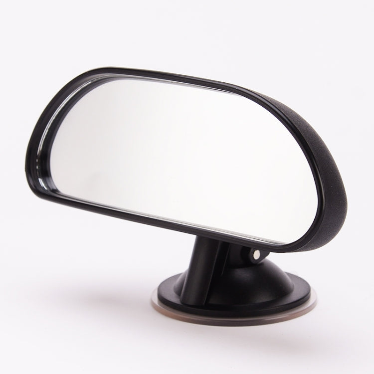 Oval black car mirror with circular base stand