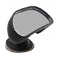 Compact black baby car mirror with tinted glass and round stand