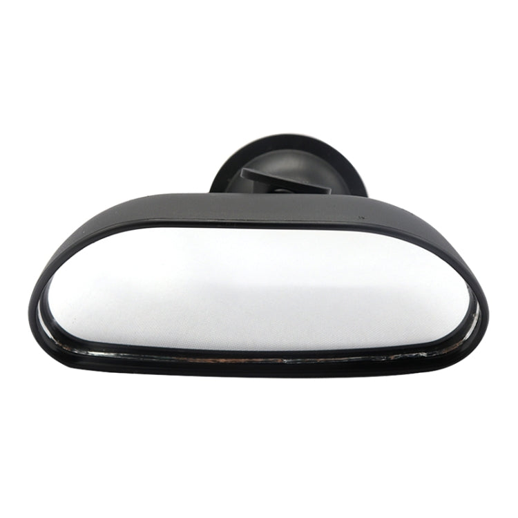 Black oval baby car mirror with adjustable mount and base