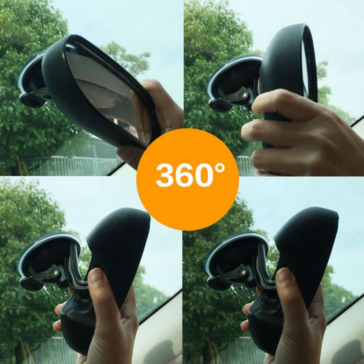 Swiveling black baby car mirror for wide viewing angles