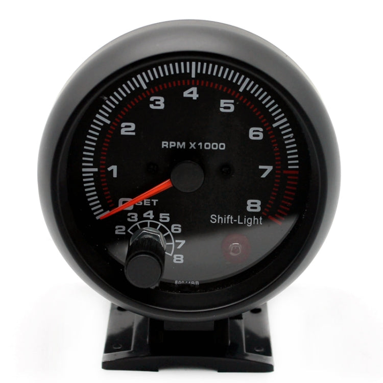 3.75-inch 12V car tachometer with black bezel and RPM x1000 gauge face