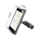 Tablet car headrest holder with tablet mount and spring headrest connector, dark gray