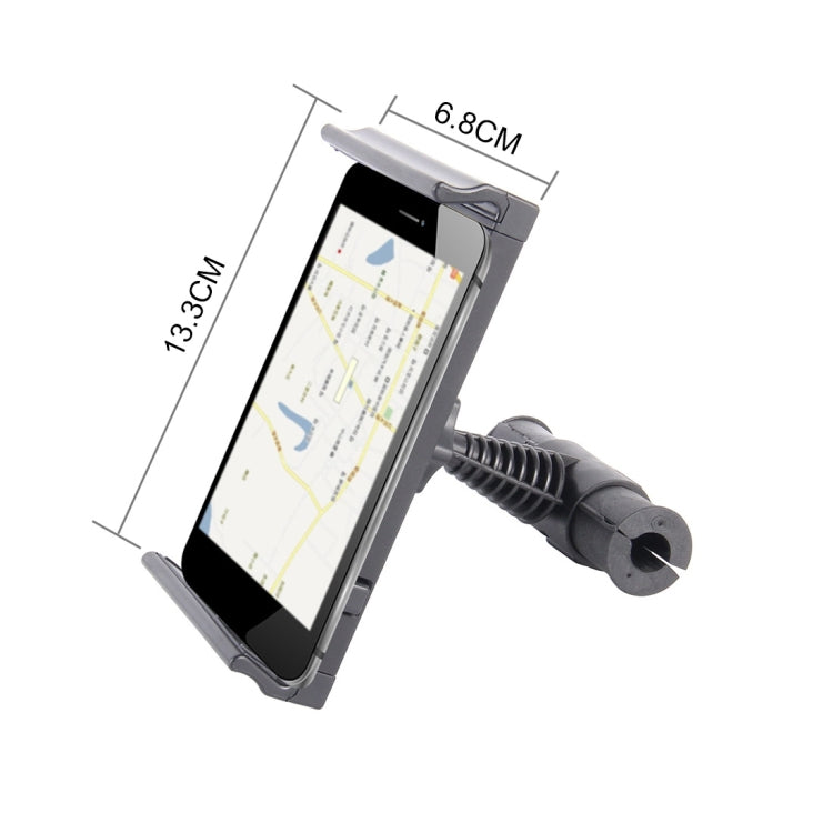 Tablet car headrest holder with tablet mount and spring headrest connector, dark gray