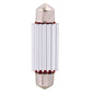41mm LED license plate bulb with rectangular LED array and metal socket base