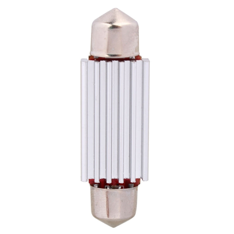 41mm LED license plate bulb with rectangular LED array and metal socket base
