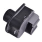 Rear mirror adjustment switch knob backside with mounting tabs and gray connector housing