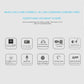Car Bluetooth FM transmitter feature infographic with charging and call function icons