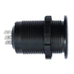 Black threaded DC voltmeter and ammeter gauge body with wiring terminals