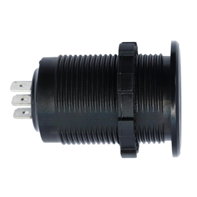 Black threaded DC voltmeter and ammeter gauge body with wiring terminals