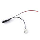 Car Bluetooth AUX adapter cable with black inline module and white plug connector