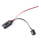 Car Bluetooth AUX audio adapter cable, black module with attached red and black lead wires
