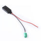 Car Bluetooth AUX audio adapter cable with black housing, red/black wires, green plug