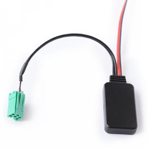 Bluetooth audio adapter module with green harness connector and black wire housing
