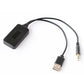 Car Bluetooth AUX adapter cable: USB connector with 3.5mm headphone plug and inline module