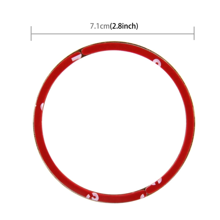 Red wheel hub decoration ring, 7.1 cm outer diameter
