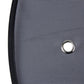 Car window shade grommet on black mesh panel with metal ring