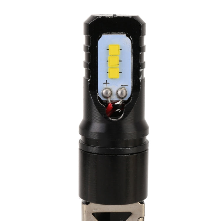 Black H1 LED fog bulb showing two yellow LED chips under a clear cover