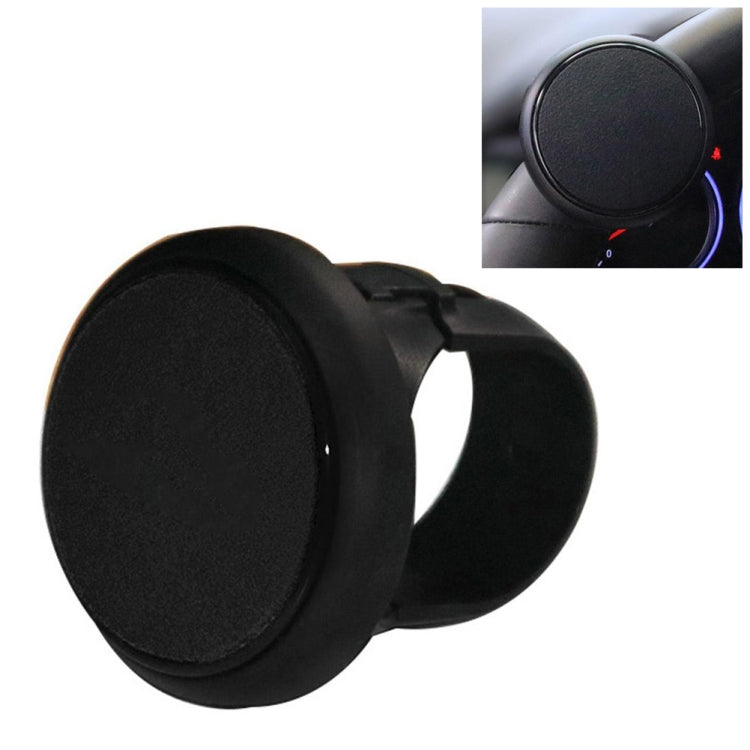 Black steering wheel auxiliary booster ball with round textured pad and side mount