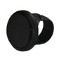 Black steering wheel auxiliary booster ball with textured face and curved base mount