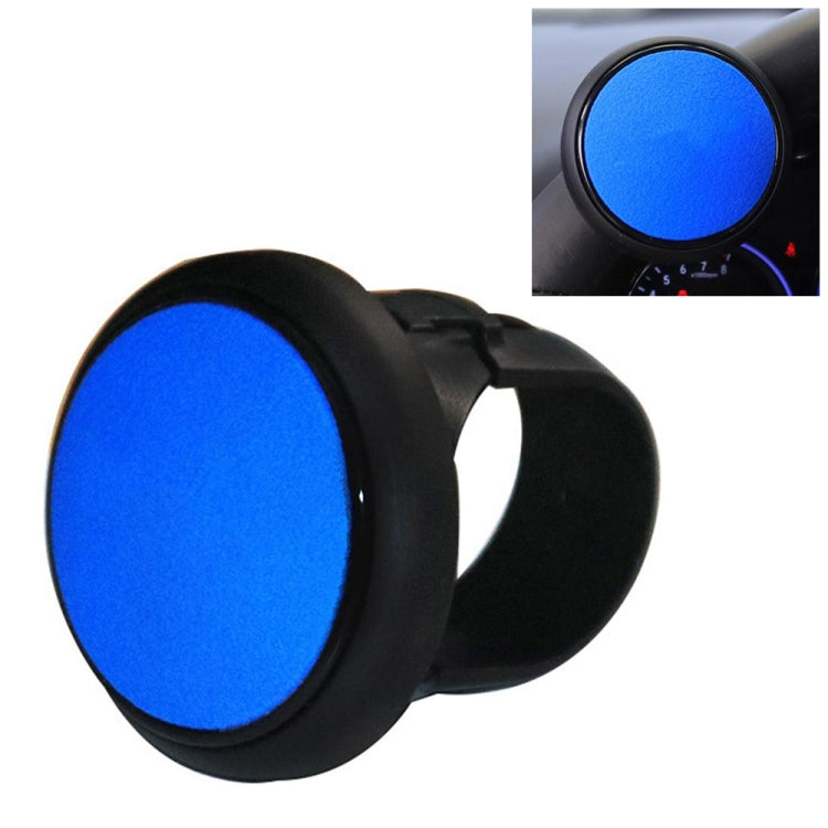 Blue round steering wheel auxiliary booster with textured surface