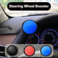 Blue steering wheel auxiliary booster with round grip on steering wheel