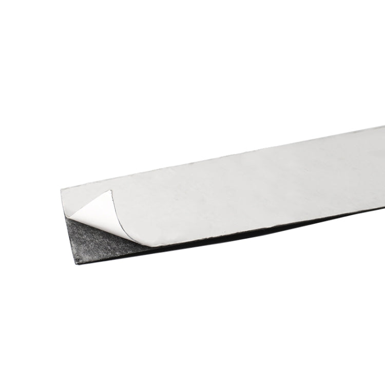 Long white-backed carbon-fiber B-pillar sticker strip with curved edge
