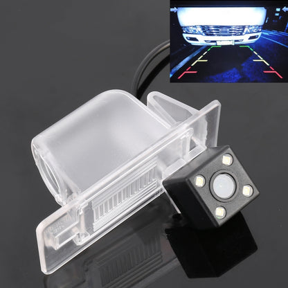 Car rear view backup camera with clear license-plate housing and square black sensor